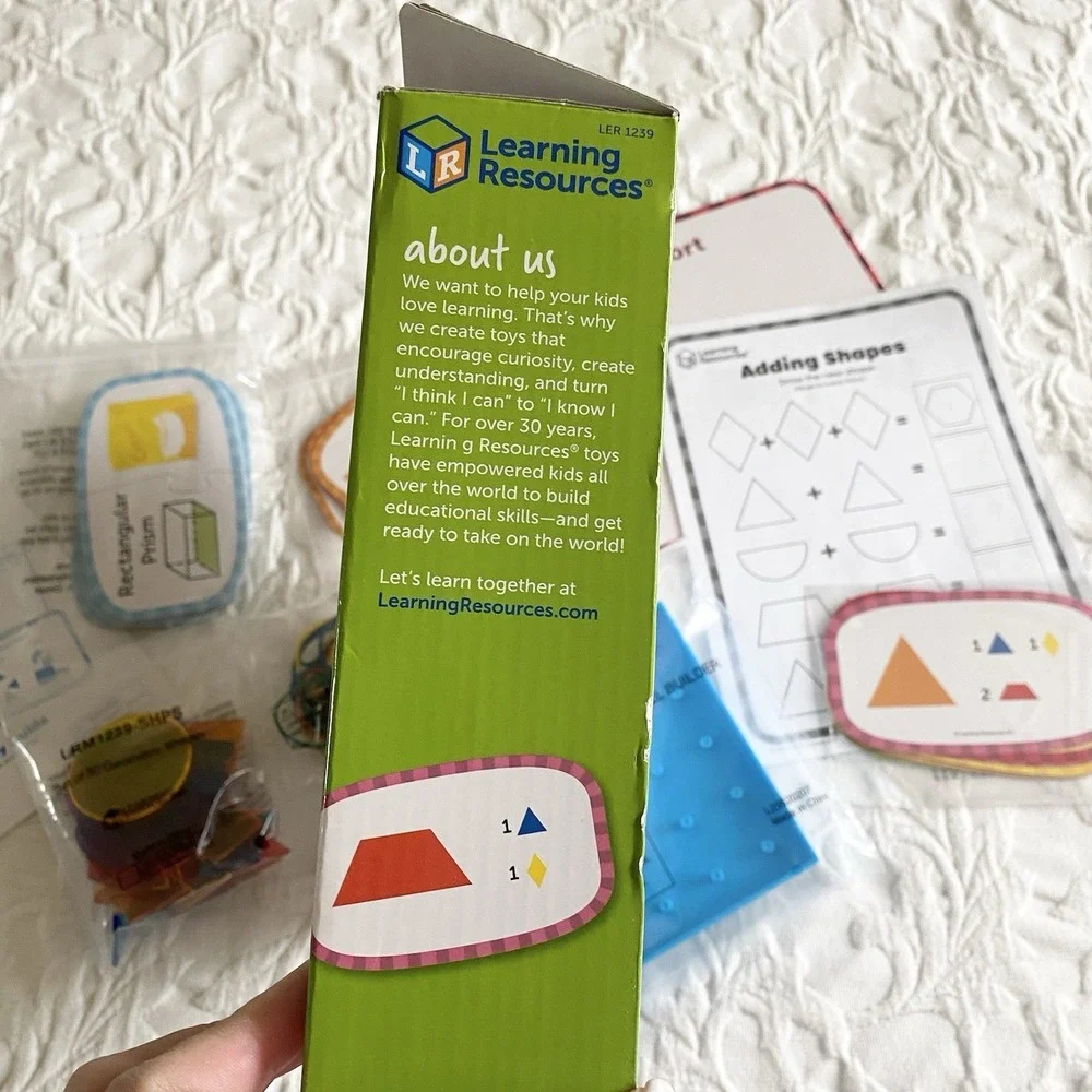Skill Builders 128-Piece Learning Set Geometry Math 1st Graders Ages 6+ Shapes - Picture 5 of 10